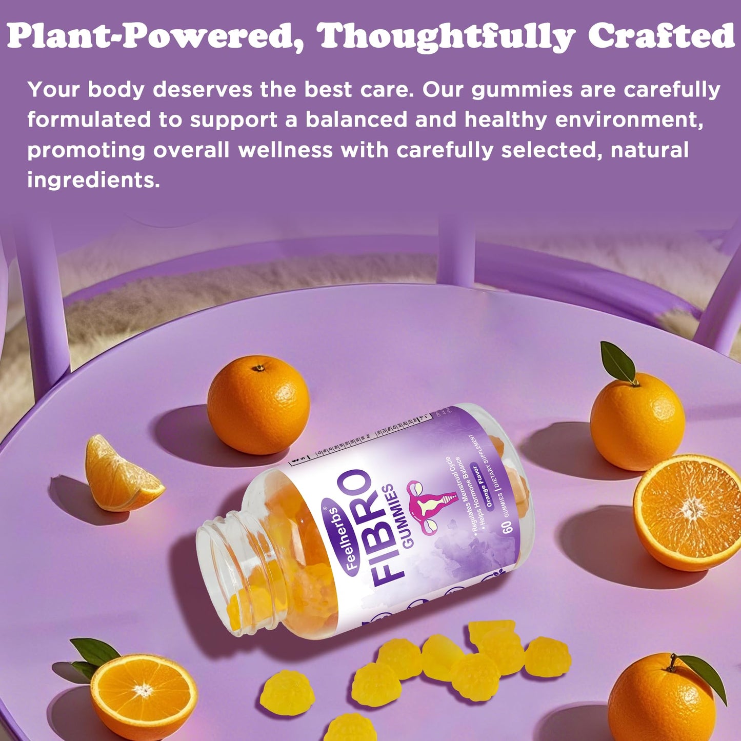 Fibro Gummies for Women Ovarian, Multivitamin Gummies for Hormone Balance, Ovarian Support Inositol Gummy with Vitamin A, E, and Minerals, 60 Count - dailyvitalstore