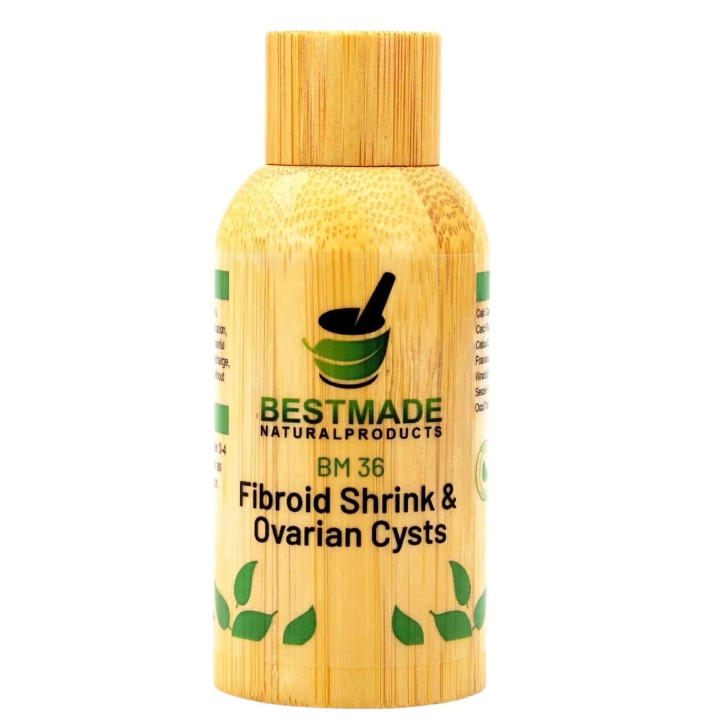 Fibroid Shrink & Ovarian Cysts BM36 - Helps Shrink Fibroids and Ovarian Cysts, Balance Estrogen Levels and Prevent Regrowth, Support for Menstrual Pain and Painful Intercourse, 30 mL Drops | Bestmade - dailyvitalstore