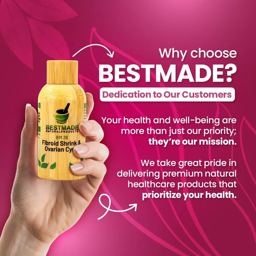 Fibroid Shrink & Ovarian Cysts BM36 - Helps Shrink Fibroids and Ovarian Cysts, Balance Estrogen Levels and Prevent Regrowth, Support for Menstrual Pain and Painful Intercourse, 30 mL Drops | Bestmade - dailyvitalstore