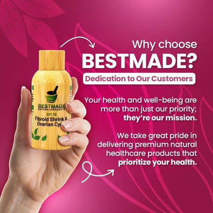 Fibroid Shrink & Ovarian Cysts BM36 - Helps Shrink Fibroids and Ovarian Cysts, Balance Estrogen Levels and Prevent Regrowth, Support for Menstrual Pain and Painful Intercourse, 30 mL Drops | Bestmade - dailyvitalstore