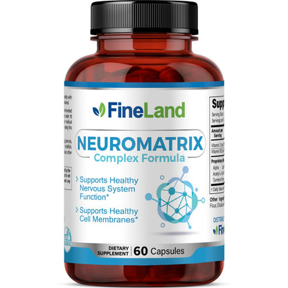FineLand NEUROMATRIX Complex Formula, Advanced Cognitive and Nerve Support Supplement, High Potency Vitamin B12, Alpha Lipoic Acid and Acetyl-L-Carnitine, 60 Capsules - dailyvitalstore