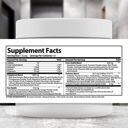 Finessa Digestive Probiotic Drink - 2in1 Digestive Health, Liver Cleanse Detox & Repair | Constipation, Gas and Bloating Relief | Gut Health Blend with Prebiotics & Probiotics - dailyvitalstore