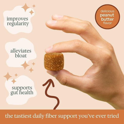 Fiome Fiber Bites - 5g Daily Fiber Supplement - Supports Regularity, Digestion and Gut Health - All Natural Ingredients, 30 Servings, Peanut Butter Flavor - dailyvitalstore