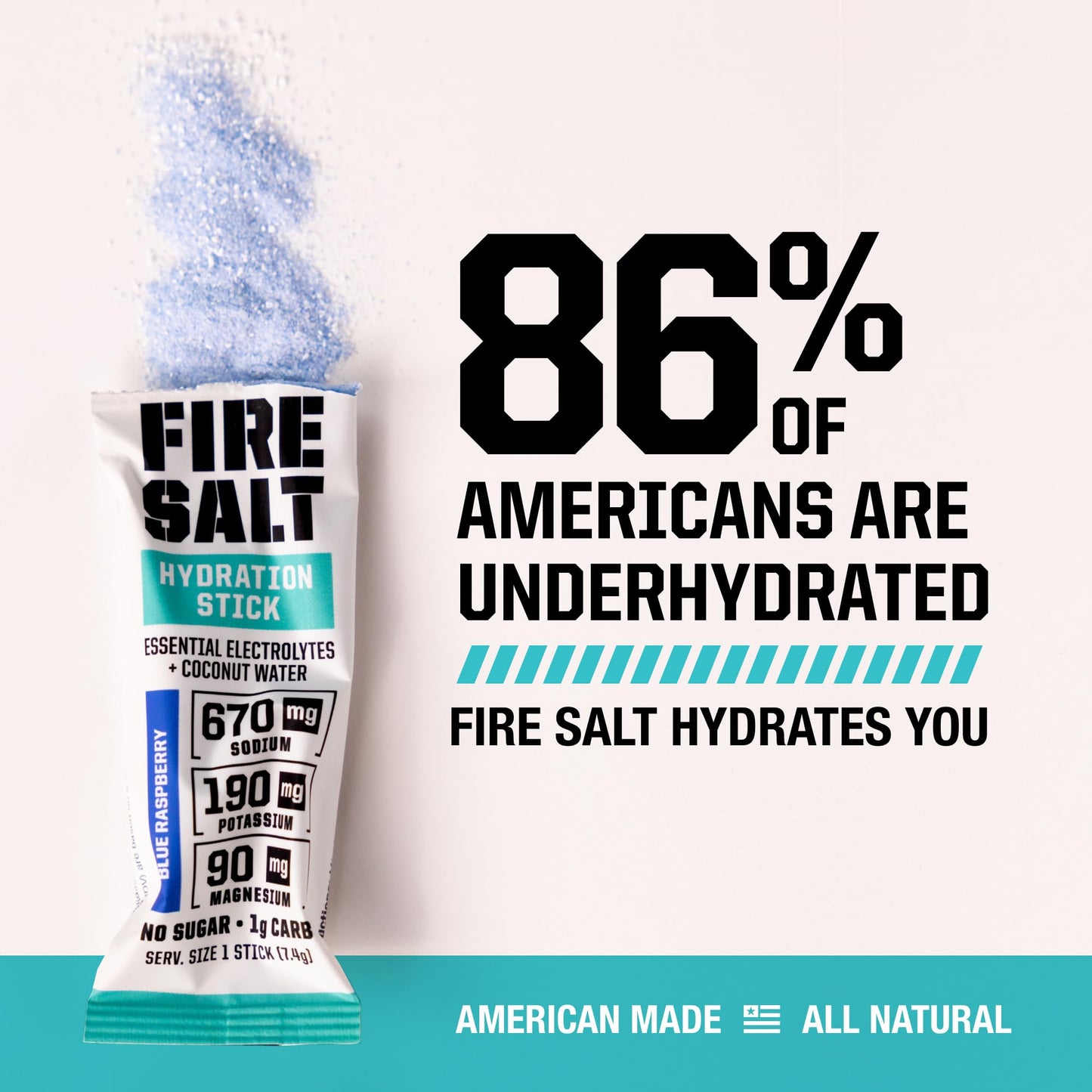 Fire Science Fire Salt Hydration Sticks, Electrolytes & Coconut Water, Hydration Drink Mix with Magnesium, Potassium & Sodium, Zero Sugar, Single Serve On the Go Packs, - dailyvitalstore