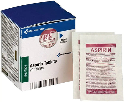 First Aid Only SmartCompliance Aspirin Refill, 2/Packet, 10 Packets/Box - dailyvitalstore