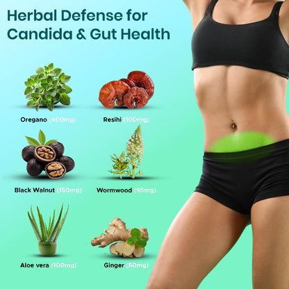 FIRSTORGANIC Candiclear Detox Pro+ | Pack of 2 | Feminine Gut & Flora Harmony Support |Oregano, Black Walnut & More | Third-Party Tested, cGMP Facility, - dailyvitalstore