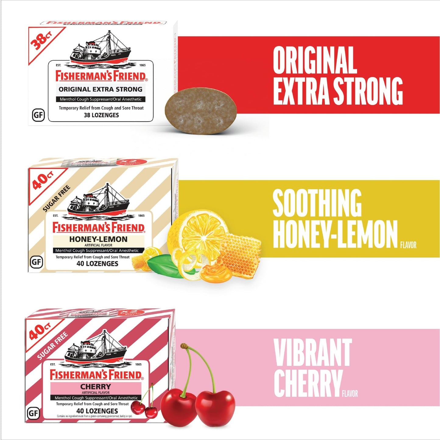 Fisherman's Friend Original Extra Strong Cough Lozenges (38 Drops x 6-Pack), 10mg Natural Menthol, Cooling Relief from Sore Throat, Persistent Cough & Everyday Irritation, Vegan & Gluten-Free - dailyvitalstore