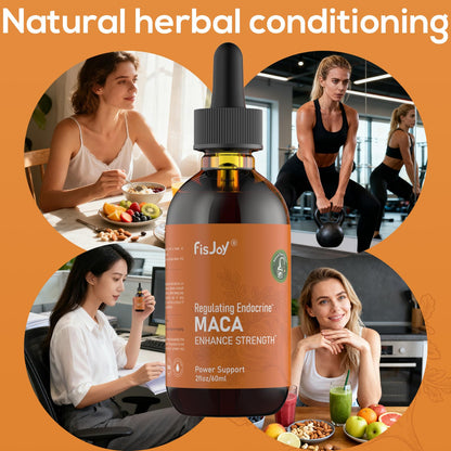 Fisjoy Organic Maca Liquid Drops with Ashwagandha & Beet Root – Supports Daily Vitality & Overall Wellness – Non-GMO, Vegan Herbal Supplement, 2 fl oz (60 mL) - dailyvitalstore