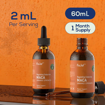 Fisjoy Organic Maca Liquid Drops with Ashwagandha & Beet Root – Supports Daily Vitality & Overall Wellness – Non-GMO, Vegan Herbal Supplement, 2 fl oz (60 mL) - dailyvitalstore