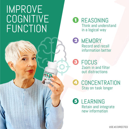 Fitina Brain Supplements for Memory and Focus with Vitamin B6 & Thiamine — High-Dose B Vitamins Nervous System and Cognitive Health Support, Daily Supplement Formula for Adults, 100 Tablets (2-Pack) - dailyvitalstore
