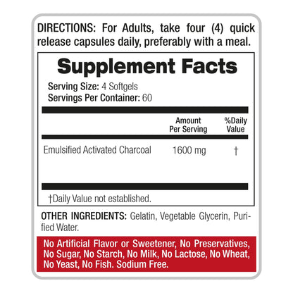 FITO MEDIC'S Lab | Activated Charcoal | 240 caps | Activated Charcoal Pills - dailyvitalstore
