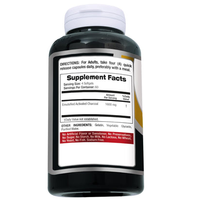 FITO MEDIC'S Lab | Activated Charcoal | 240 caps | Activated Charcoal Pills - dailyvitalstore