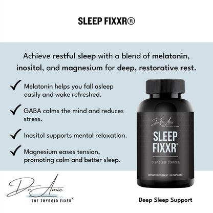 Fixxr Sleep Support by Dr. Amie | with Melatonin, Inositol, and Magnesium | 30 Day Supply, 60 Capsules - dailyvitalstore