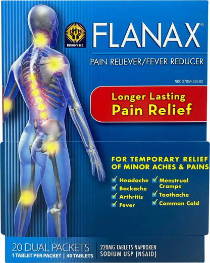 Flanax Pain Reliever Tablets 2ct Retail Dispenser - dailyvitalstore