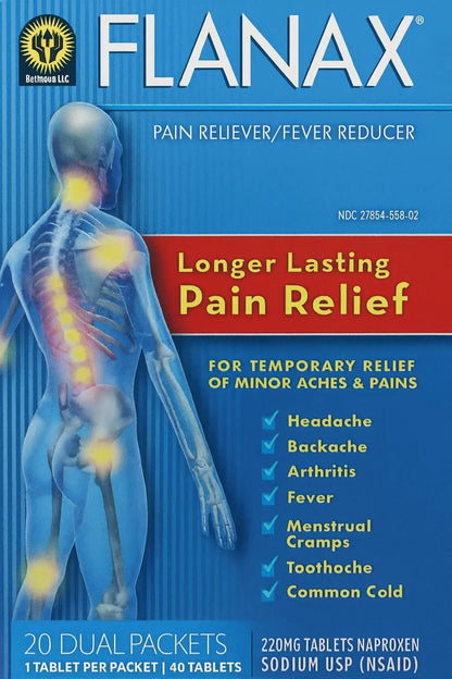 Flanax Pain Reliever Tablets 2ct Retail Dispenser - dailyvitalstore