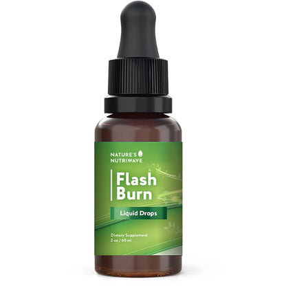 Flash Burn – Natural Plant-Based Liquid Supplement with Maca, Grape Seed, Green Tea & Ginseng – Made in USA, Non-GMO, Gluten-Free, Dairy-Free, Vegetarian - 2 Fl Oz (40 mL), 1 Month Supply - dailyvitalstore