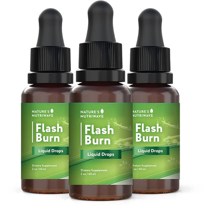 Flash Burn – Natural Plant-Based Liquid Supplement with Maca, Grape Seed, Green Tea & Ginseng – Made in USA, Non-GMO, Gluten-Free, Dairy-Free, Vegetarian - 2 Fl Oz (40 mL), 3 Month Supply - dailyvitalstore