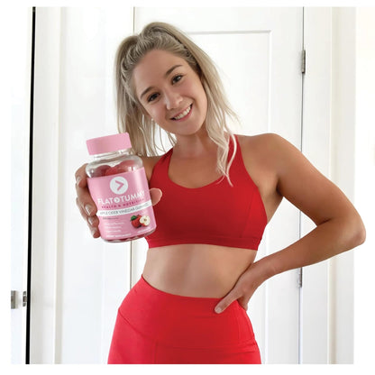 Flat Tummy Apple Cider Vinegar Gummies,– ACV Gummies,Detox,Support Gut Health – Vegan-Friendly,Non-GMO - Beet and Pomegranate Superfood Powders, - dailyvitalstore