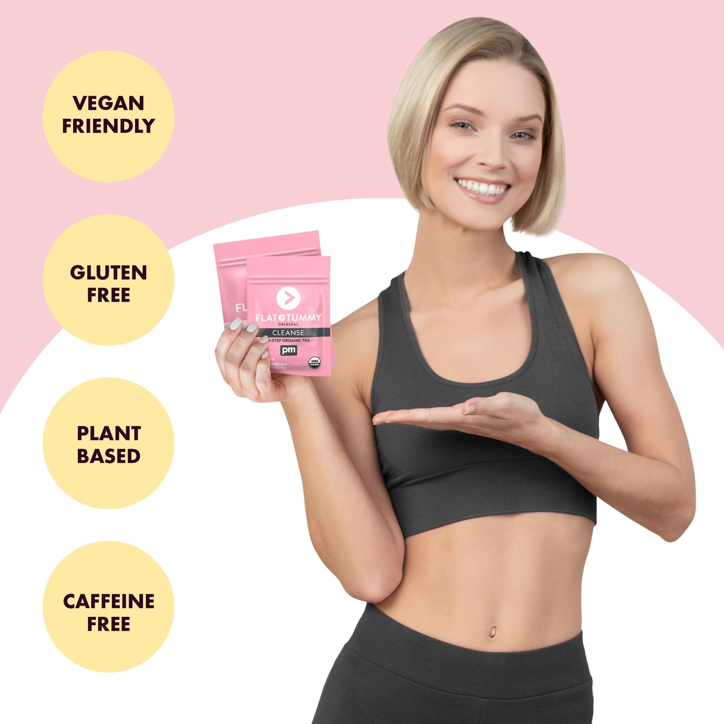 Flat Tummy Tea – 2-step, 4 Week Program – Detox Tea to Boost Energy & Reduce Bloating* - All Natural Detox Cleanse w/ Green Tea, Lemon Balm, Dandelion - dailyvitalstore