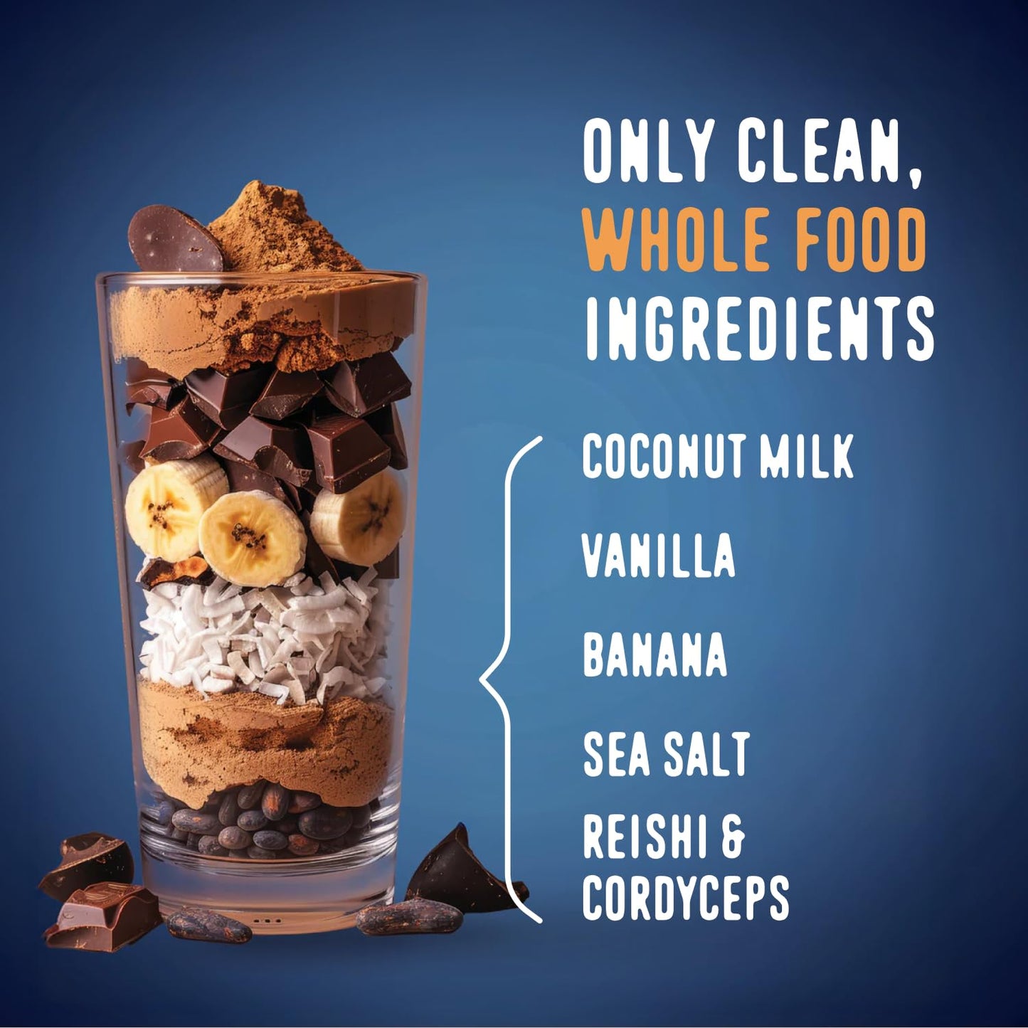 FlavCity Chocolate All in One Protein Shake Powder - On the Go Meal Alternative + Collagen Peptides, Reishi & Cordyceps - Focus, Skin, Hair & Joint Support - dailyvitalstore