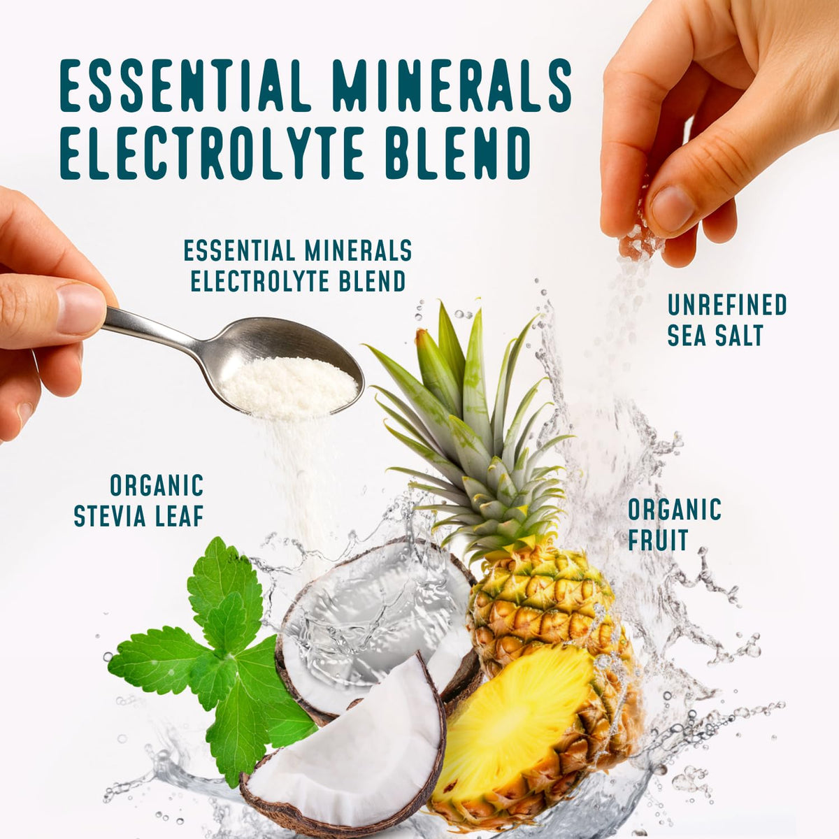 FlavCity Pineapple Coconut Electrolytes Powder Packets - 28 Hydration Packets - No Added Sugar - Hydration Powder with Real Fruit & Unrefined Sea Salt - dailyvitalstore