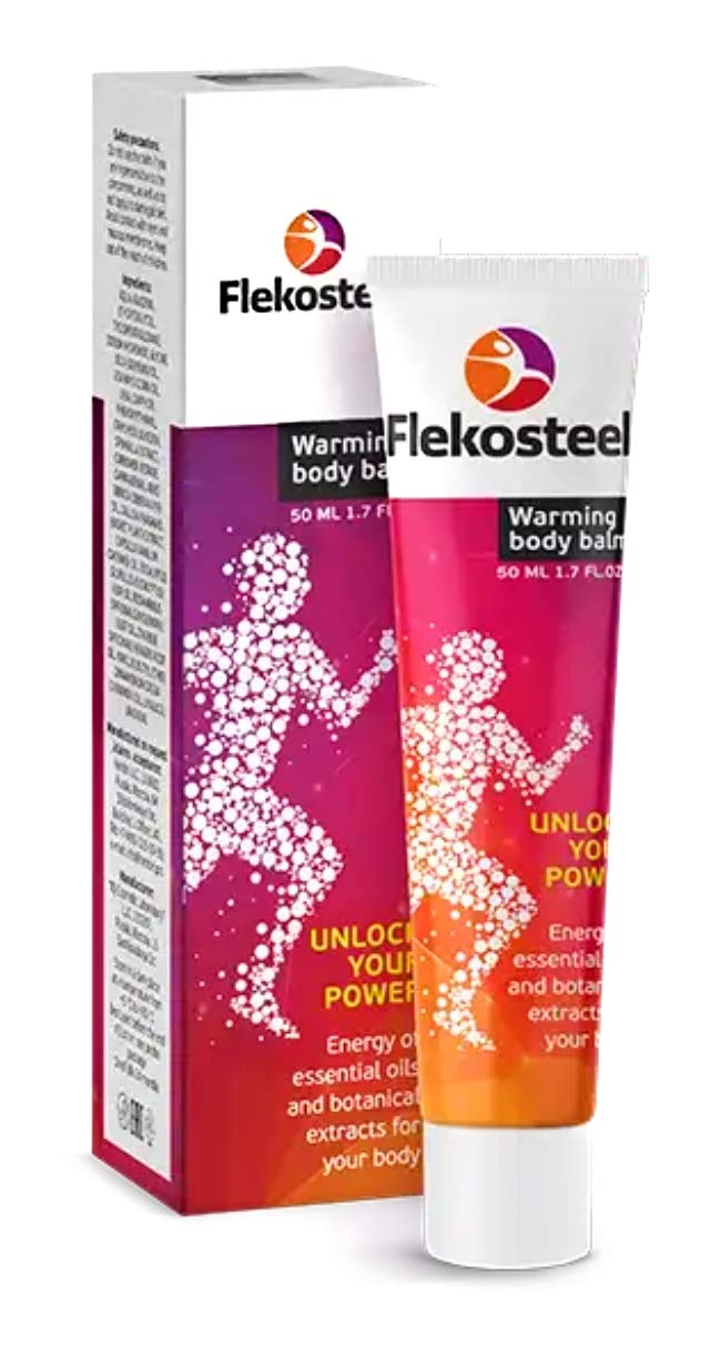 FLEKOSTEEL Body Warming Balm Relief from HIGH Muscle and Joint Load DISCOMFORT. Original Guaranteed from Russia with Hologram. (5 X 50 ML) - dailyvitalstore