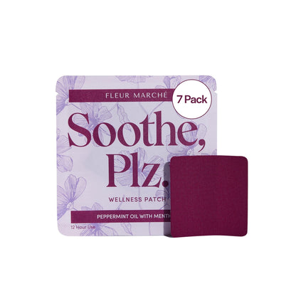 Fleur Marche Soothe, Plz. Botanical Patch - Muscle Recovery Patch with Peppermint Oil & Menthol - Post Night Out, Post Workout, or Daily Relief - Highly Bioavailable - 7 Patches - dailyvitalstore