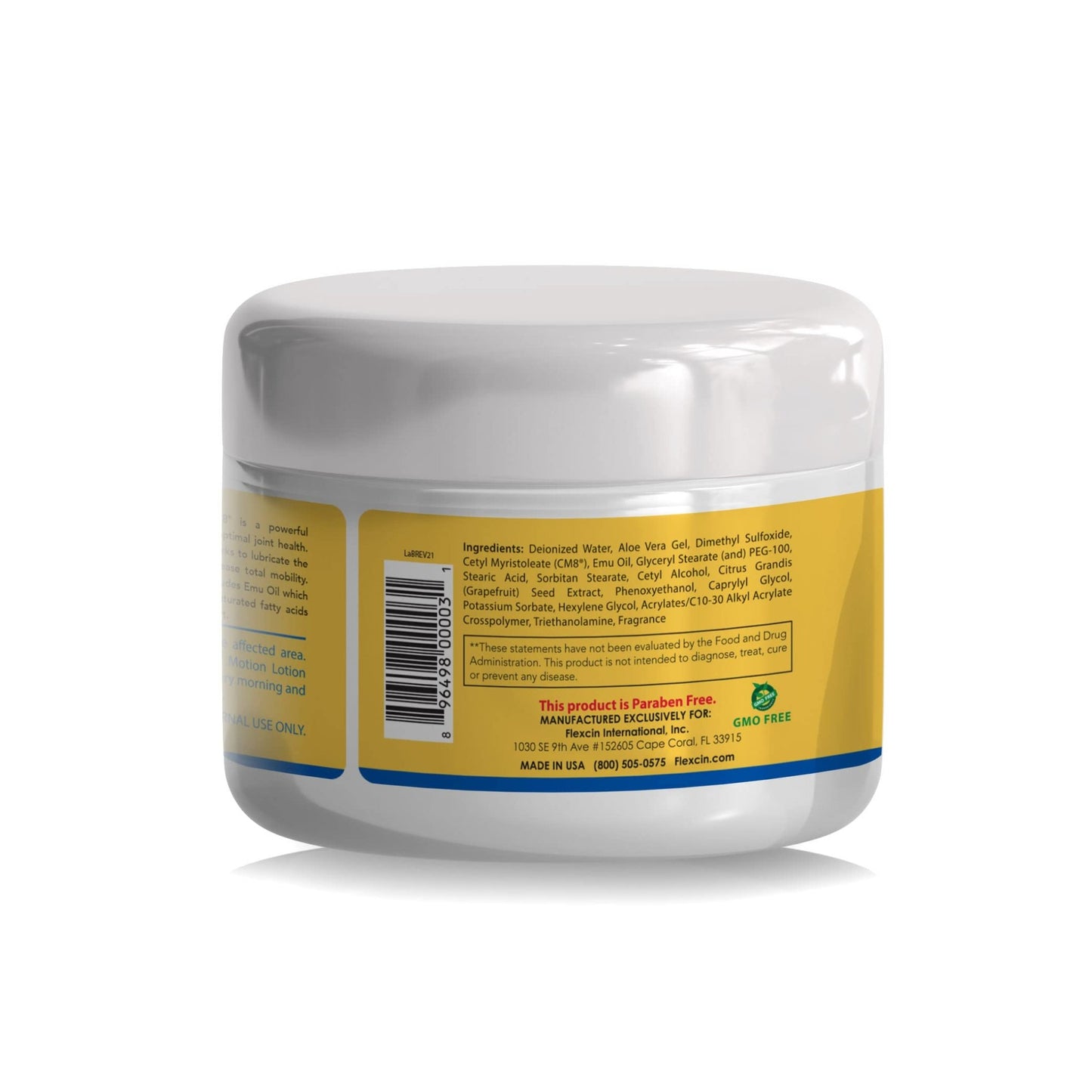 Flexcin Motion Lotion with CM8 - Joint & Muscle Therapy Cream for Back, Neck, Knee, Hand, Foot - Fast Absorbing with DMSO, Emu Oil, Aloe Vera - Non-Greasy 4oz Jar - dailyvitalstore