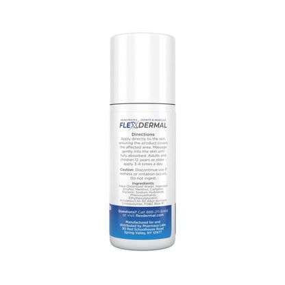 Flexdermal Topical Joint Relief Cream - Relieves Minor Aches and Discomfort in Muscles & Joints - Promotes Comfort, Mobility & Flexibility - Contains Menthol - Roll-On Gel - 3 fl oz (Pack of 1) - dailyvitalstore