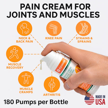 FLEXIGEN Pain Cream Lotion 3-Pack – Natural Menthol Formula with Frankincense & Essential Oils – Fast-Acting, Non-Greasy, Pleasant Scent - dailyvitalstore