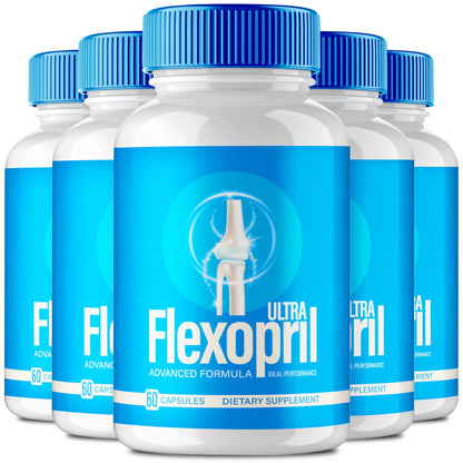 Flexopril Ultra Joint Support Capsules, Official Flexopril Supplement Pills, All-Natural Formula to Fortify Bones and Bolster Flexibility - Maximum Strength, FlexoprilUltra Pills Reviews (5 Pack) - dailyvitalstore