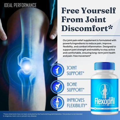 Flexopril Ultra Joint Support Capsules, Official Flexopril Supplement Pills, All-Natural Formula to Fortify Bones and Bolster Flexibility - Maximum Strength, FlexoprilUltra Pills Reviews (2 Pack) - dailyvitalstore