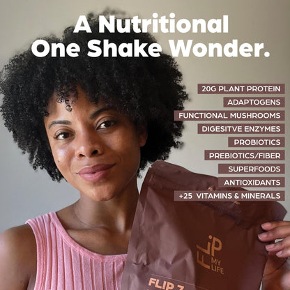 Flip My Life, Flip 7 Natural SuperFood, Plant-Based Protein, Complete Meal Replacement to Support Healthy Gut, 7 Mega Nutrient Rich Blends - dailyvitalstore
