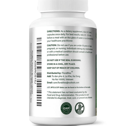 FloraBliss Rhodiola Rosea with Ashwagandha KSM-66, L-Theanine, Holy Basil & Black Pepper - 90 High Potency Vegan Capsules - 45-Day Supply - dailyvitalstore