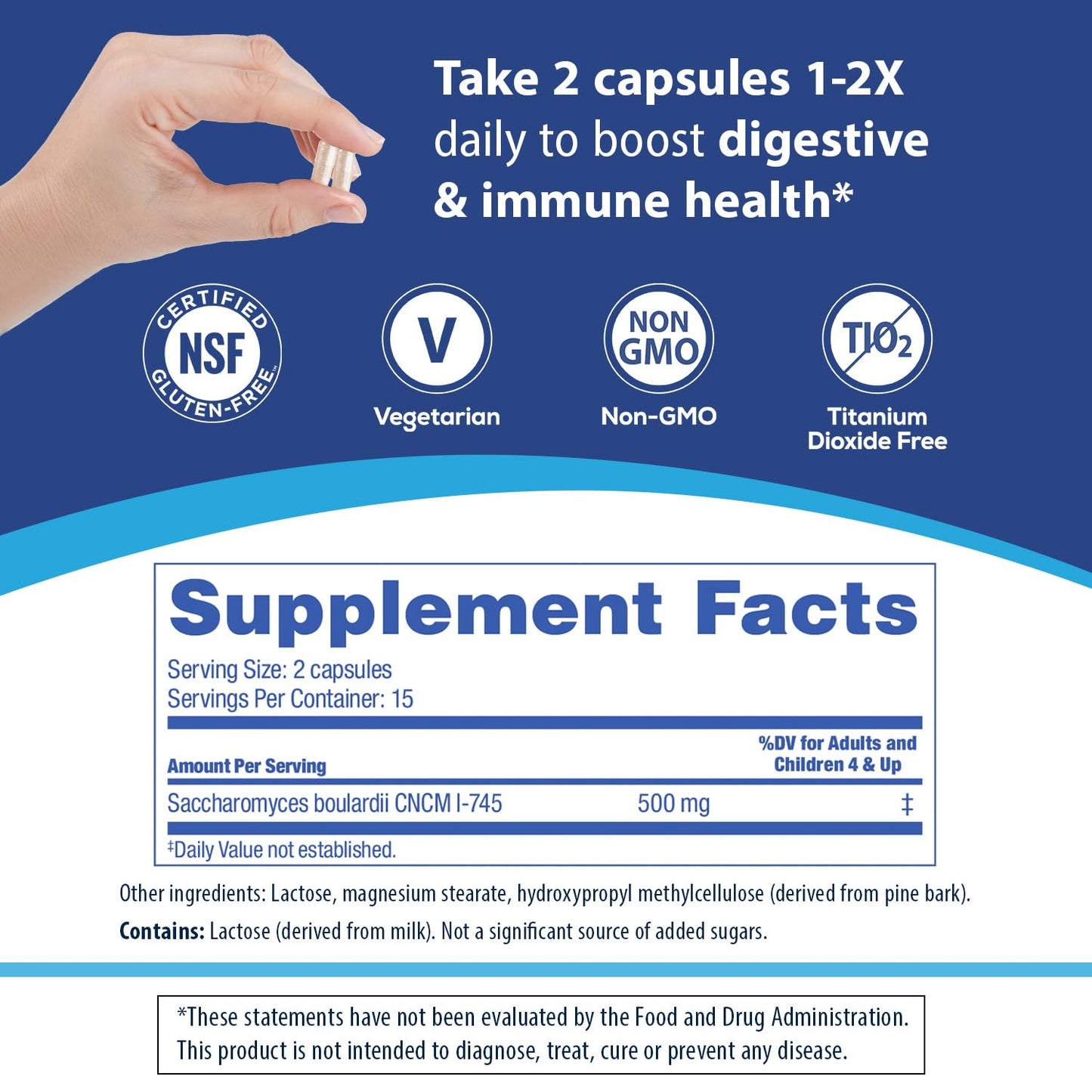 Florastor Probiotics for Digestive and Immune Health, 30 Capsules, Probiotics for Women & Men, Helps Flush Out Bad Bacteria, Boosts The Good with Our Unique Strain Saccharomyces Boulardii - dailyvitalstore