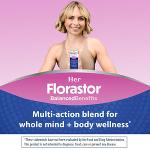 Florastor Probiotics for Women, Digest and De-Stress, Probiotics for Digestive Health, Vaginal Probiotic, and L-Theanine for Mind and Body Wellness, 60 Capsules - dailyvitalstore