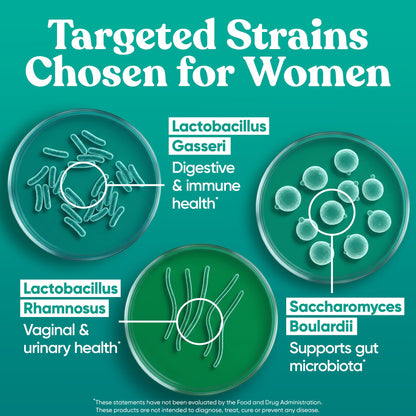 Flourish Probiotics + Prebiotics for Women - Gut and Digestion, Urinary Tract, Reduce Bloating, Vaginal Health - 18 Clinically Proven Strains, 14 Billion CFU - 30 Shelf-Stable Mini Vegan Capsules - dailyvitalstore