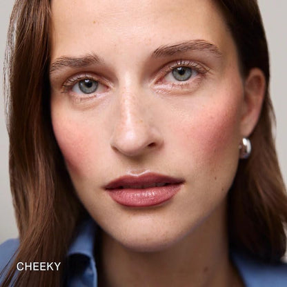 Flush Balm Cream Blush Stick - Fragrance Free, Blendable, Natural Radiant Finish, Buildable Color for Cheeks & Lips - Color: Cheeky - (Cool Pink) - dailyvitalstore