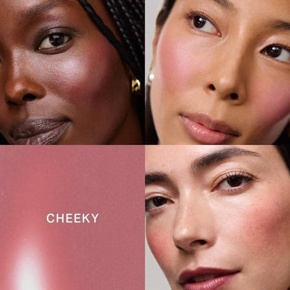 Flush Balm Cream Blush Stick - Fragrance Free, Blendable, Natural Radiant Finish, Buildable Color for Cheeks & Lips - Color: Cheeky - (Cool Pink) - dailyvitalstore