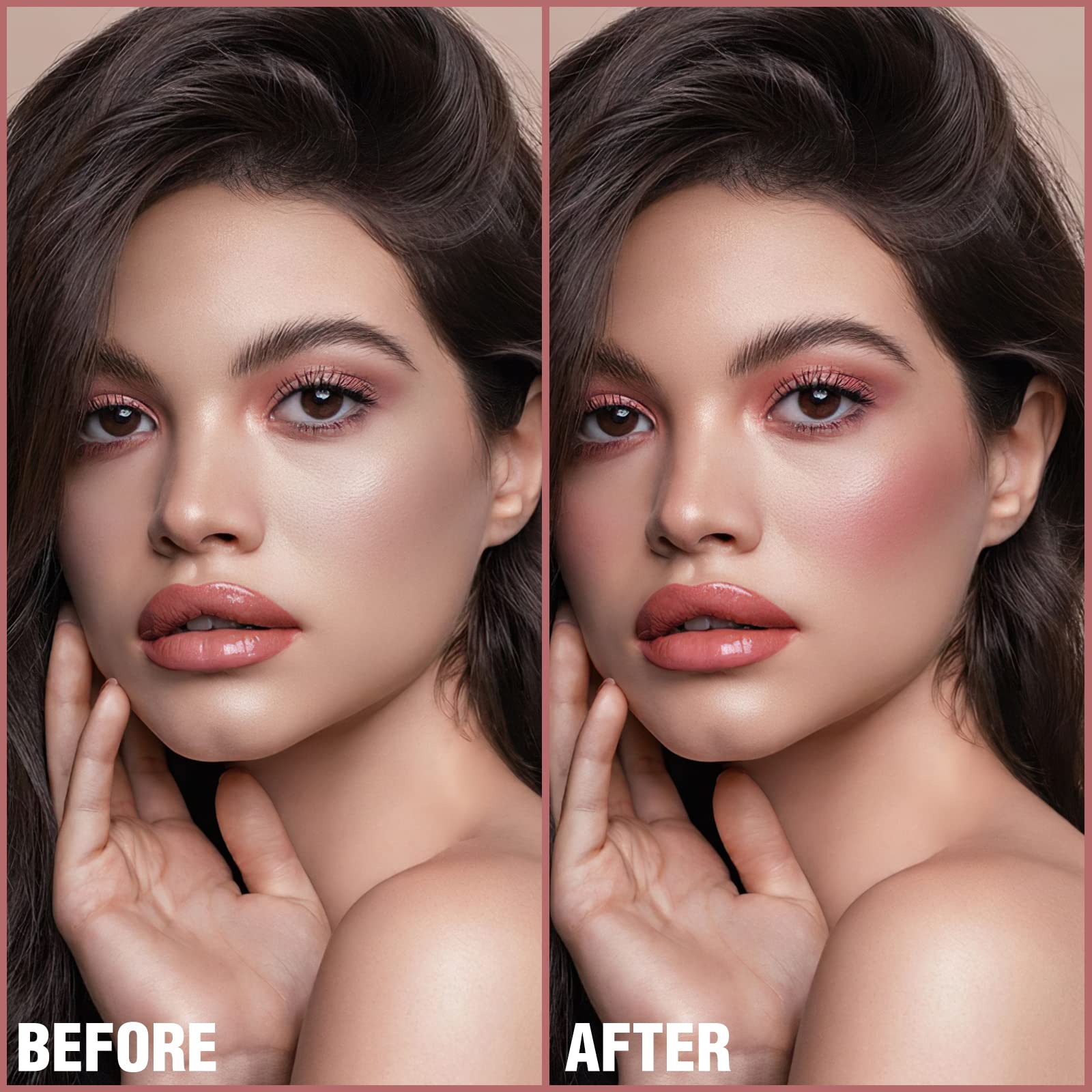 FOCALLURE Cream Blush Makeup,Buildable Blush Stick for Cheeks,Matte and Dewy Finish,Long Wearing,Easy Application,Lightweight Multi Stick,ROSE FLUSH - dailyvitalstore