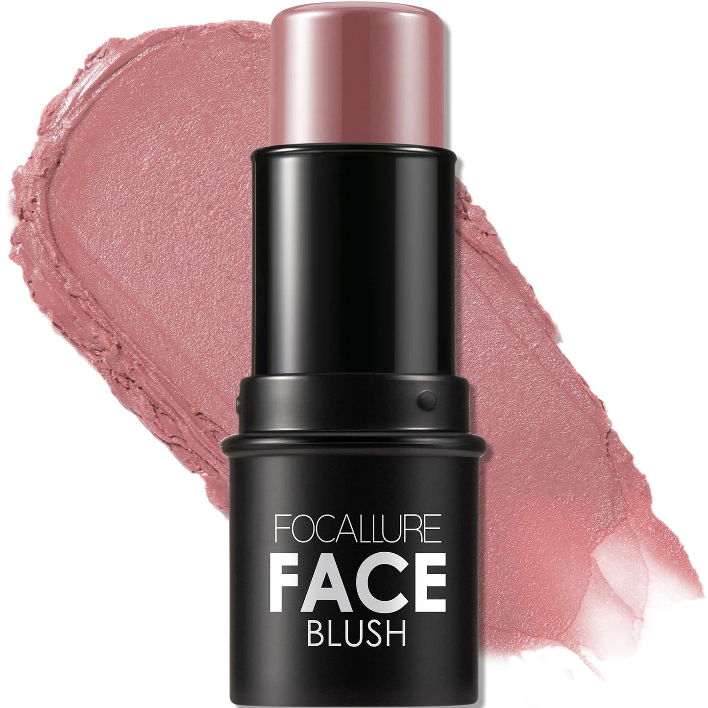 FOCALLURE Cream Blush Makeup,Buildable Blush Stick for Cheeks,Matte and Dewy Finish,Long Wearing,Easy Application,Lightweight Multi Stick,ROSE FLUSH - dailyvitalstore