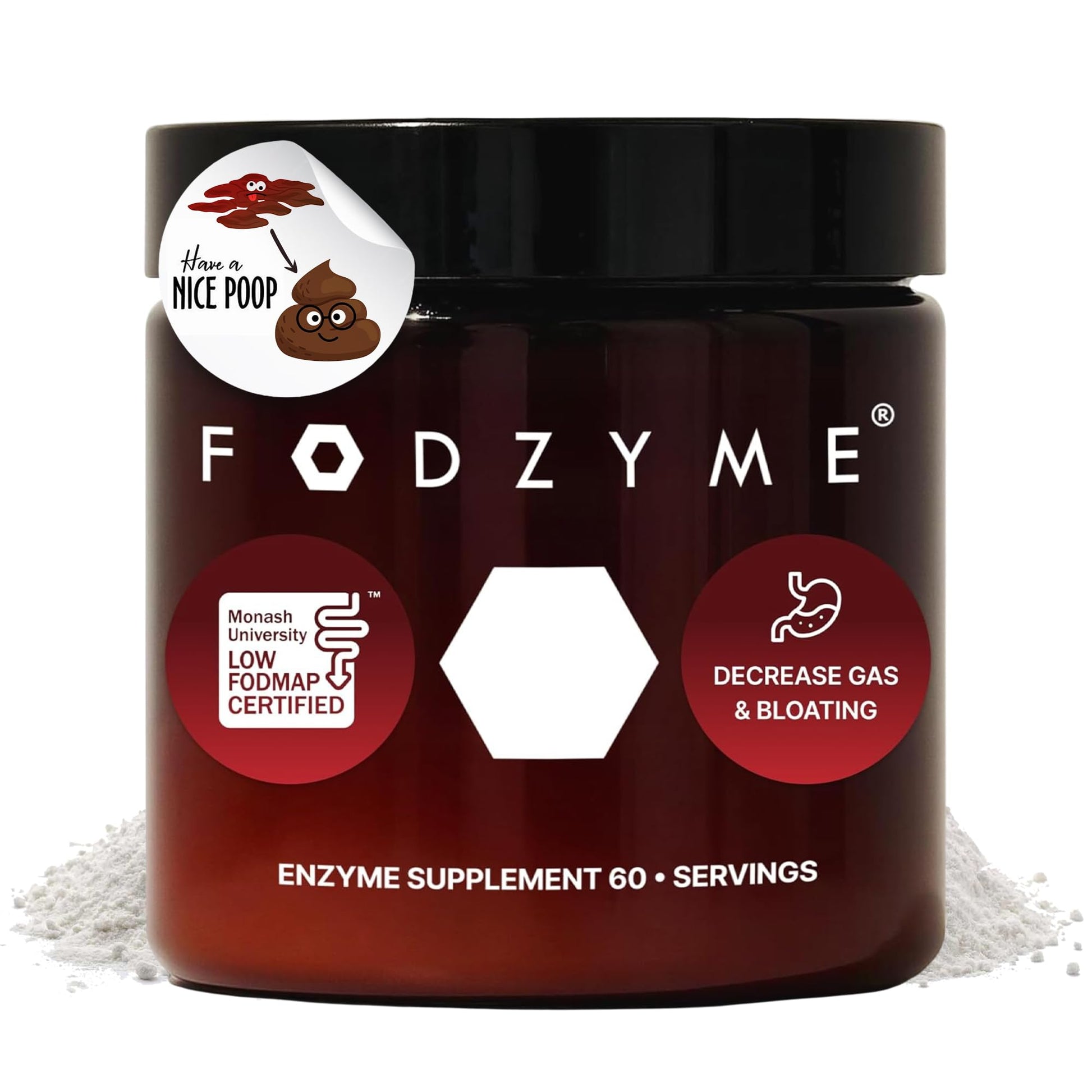 FODZYME® Home Kit Digestive Enzymes for Gut Health, Relief for Bloating, Gas, Constipation, Diarrhea, Abdominal Pain, Low FODMAP, 60 Dose - dailyvitalstore