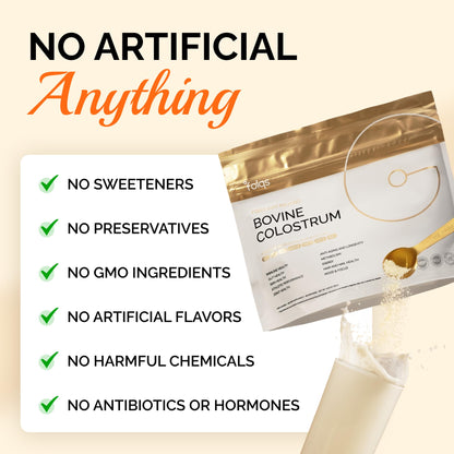 Folqs Bovine Colostrum Powder – First-Day Milking for Immune & Gut Support – 60 Servings – Supports Skin & Tissue Health – Made in USA - Amino Acids, - dailyvitalstore