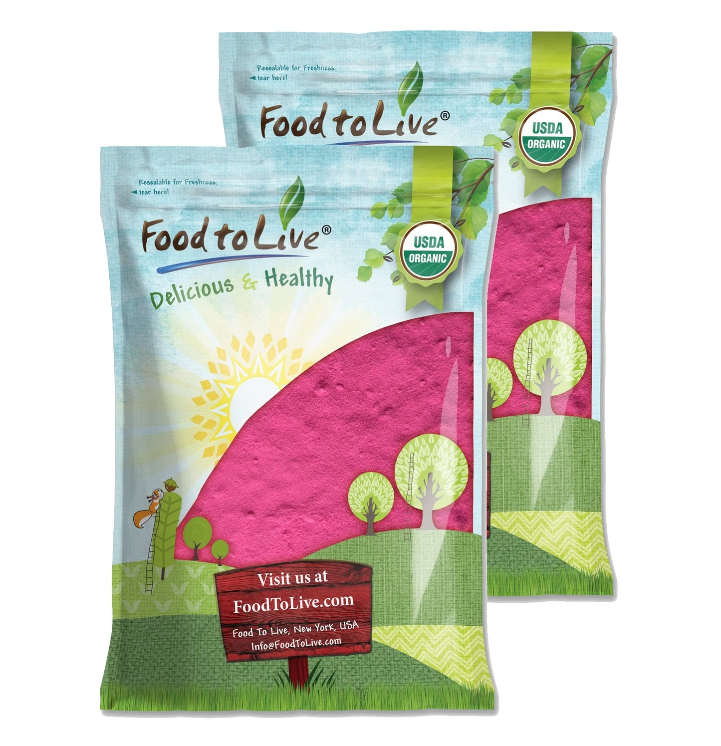 Food to Live Organic Dragon Fruit Juice Powder, 16 Pounds – Non-GMO, Powdered Red Pitaya, Vegan, Bulk. Contains Maltodextrin. Rich in Antioxidants, Fiber, Vitamin C. Perfect for Shakes, Smoothie Bowls - dailyvitalstore