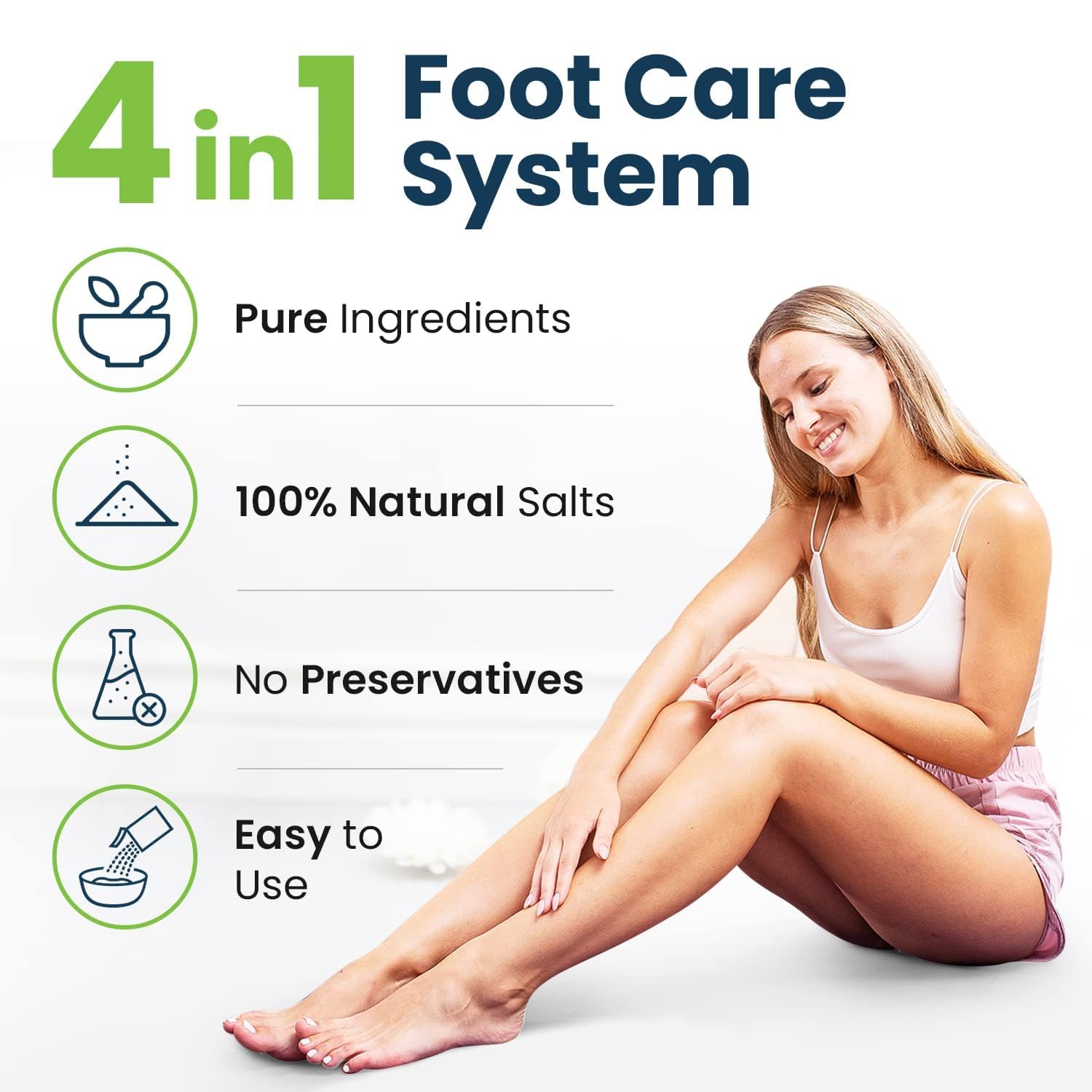 FOOT CURE Exfoliator & Callus Remover Pedicure Set – Care Kit Includes File for Dead Skin, Tea Tree Oil Soak Salts, Urea Cream 40 Percent Removal Gel Made in USA, 4 Piece - dailyvitalstore