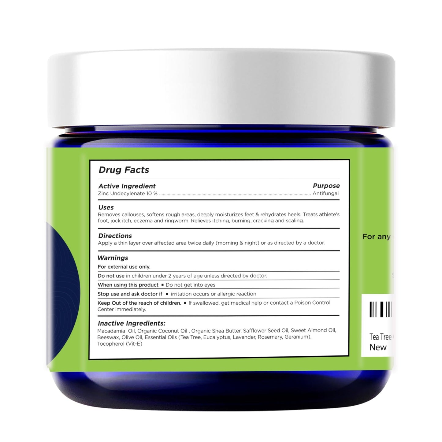 FOOT CURE Tea Tree Oil Balm – Moisturizer for Dry Cracked Feet – Instantly Hydrates & Soothes Irritated Skin & Athlete's Foot – Best Foot Care for Women and Men (Pack of 2) - dailyvitalstore