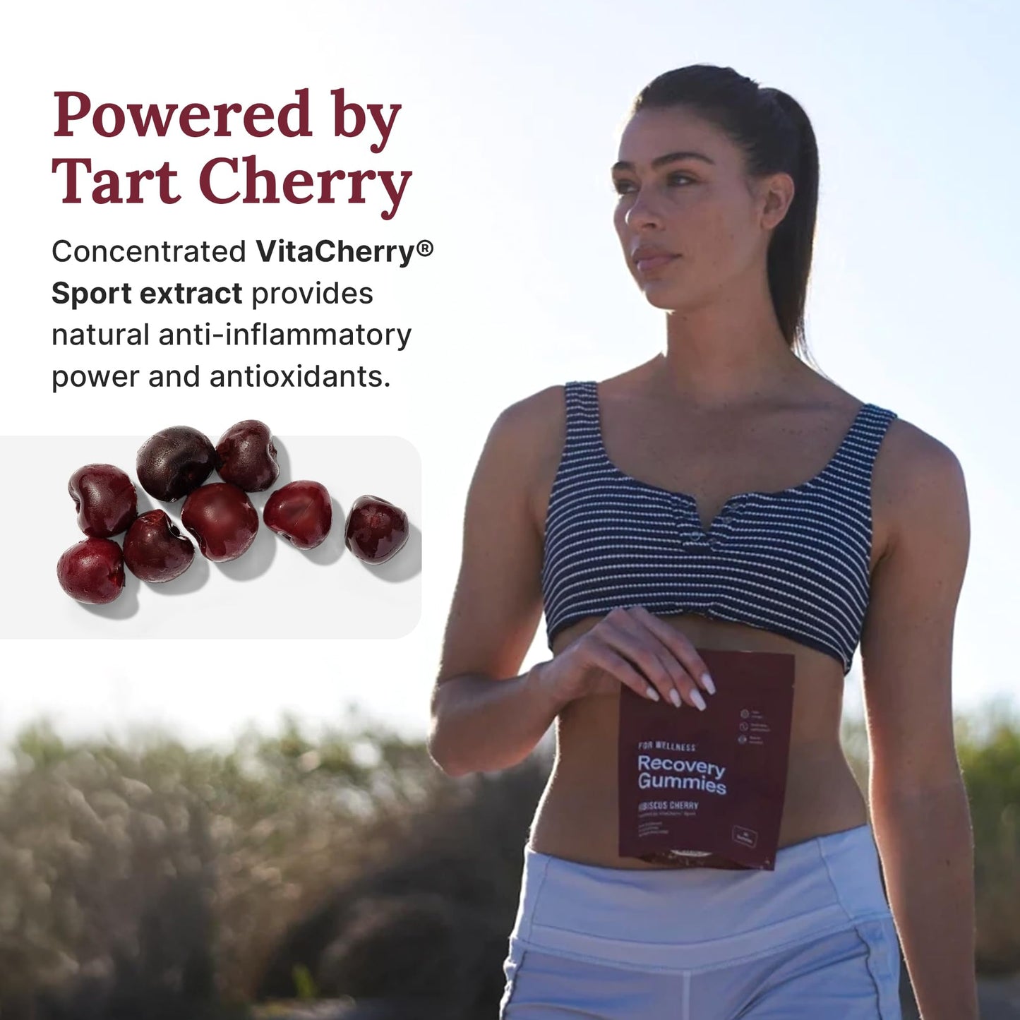 For Wellness Recovery Gummies Restore | Tart Cherry Energy Supplements with Electrolytes for Muscle Soreness, Post-Workout Performance & Recovery - dailyvitalstore