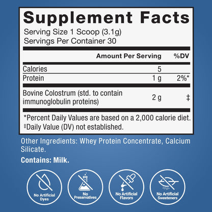 Force Factor Awesome Colostrum to Support Gut Health, Immune Function, Recovery, & More, Bovine Colostrum Supplement, Pasture-Raised, Grass Fed - dailyvitalstore
