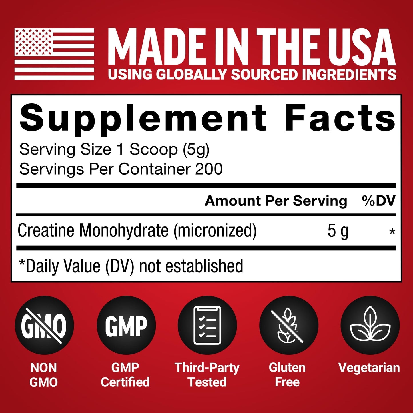 Force Factor Creatine Monohydrate Powder, 5g Micronized Dose to Support Muscle Growth, Strength, Recovery, Cognitive Health & Memory, Unflavored, 200 Servings - dailyvitalstore