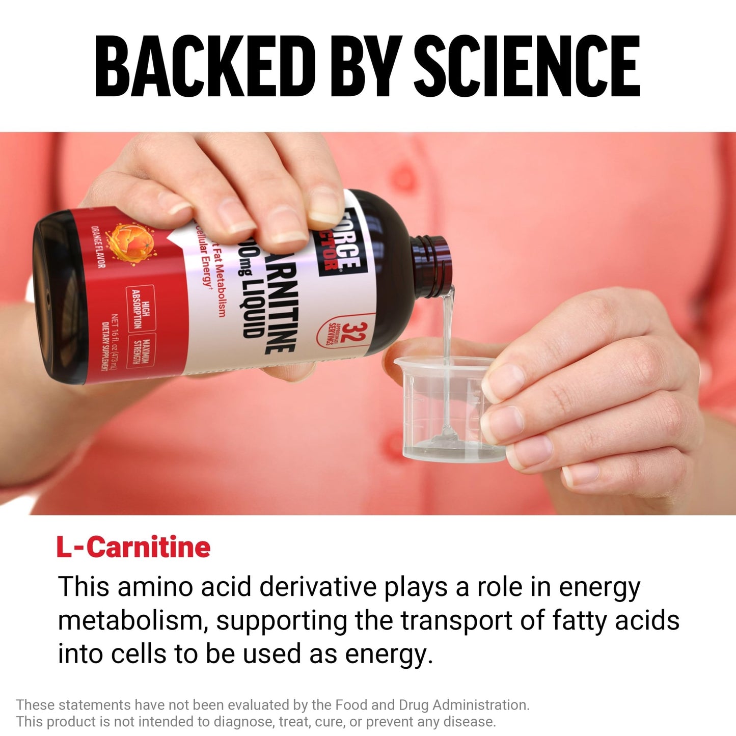 Force Factor L-Carnitine Liquid 3000mg, Maximum Strength Supplement to Support Fat Metabolism, Cellular Energy & Muscle Recovery, High Absorbing - dailyvitalstore
